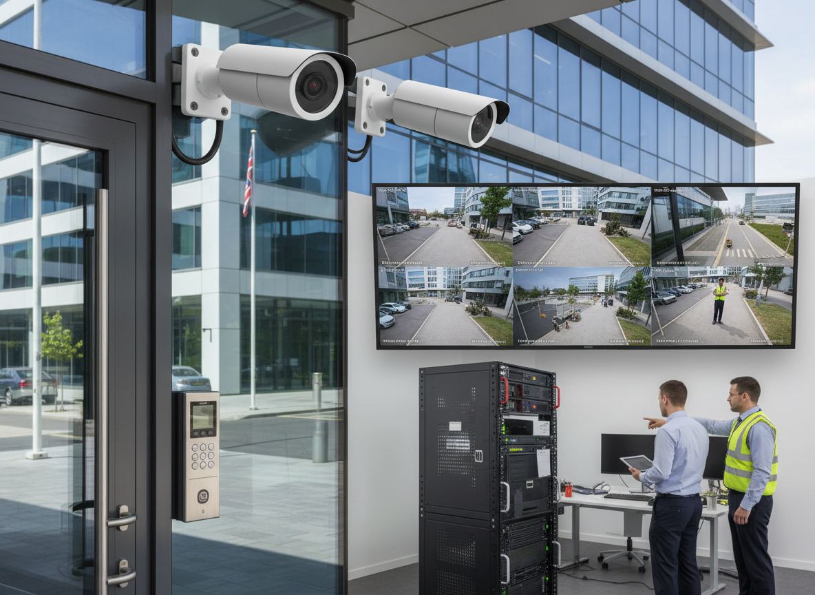 Security systems protecting a business premises